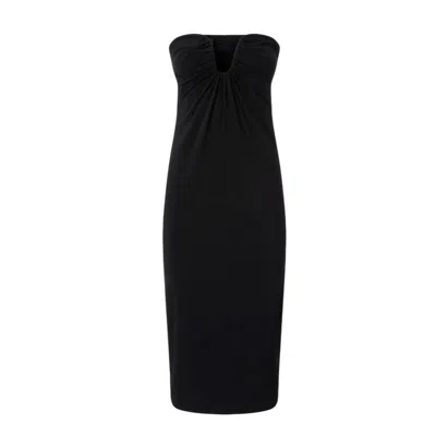 PINKO CASUAL WOMAN CLOTHES PINKO - ASSORTED JERSEY LIGHT DRESS - BLACK