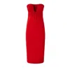 Pinko Strapless Mini Dress In Red