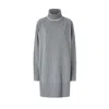 Pinko Short Wool And Cashmere Dress In Gray