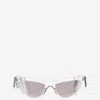 Pinko Angular Cat-eye Gray Sunglasses With Transparent Frame