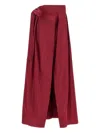 Pinko Maroon Cavallina Skirt In Red