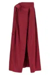 Pinko Maroon Cavallina Skirt In Burgundy