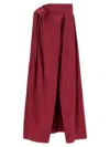 Pinko Maroon Cavallina Skirt In Red