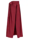 Pinko Maroon Cavallina Skirt In Red