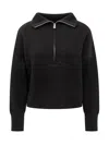 Pinko Pull Côtelé À Col Zippé In Black