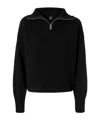 Pinko Pull Côtelé À Col Zippé In Black