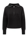 Pinko Pull Côtelé À Col Zippé In Nero Limousine