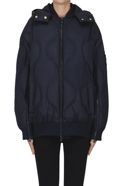Pinko Caviale Quilted Bomber Jacket In Blue