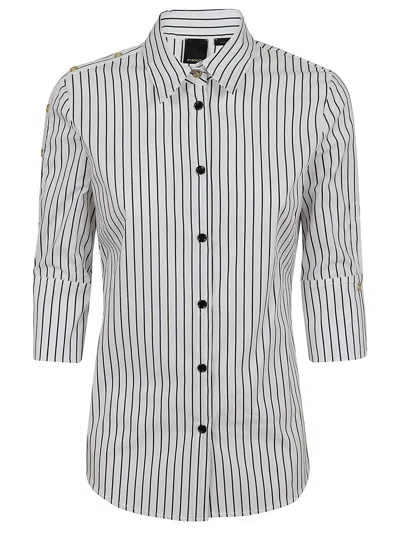 Pinko Cecrope Camicia Popeline Basto In White