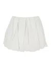 Pinko White Skirt With Pleated Details And Balloon Hem In White