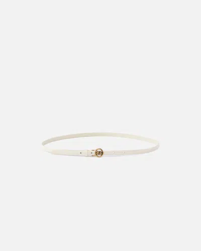 Pinko 1-cm Belt With Love Birds Buckle In White