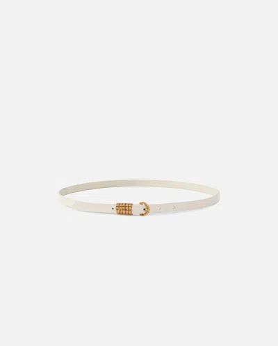 Pinko Logo-lettering Belt In White