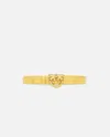 Pinko Ceinture De 3 Cm Avec Boucle Recouverte De Cuir In Lime-antique Gold