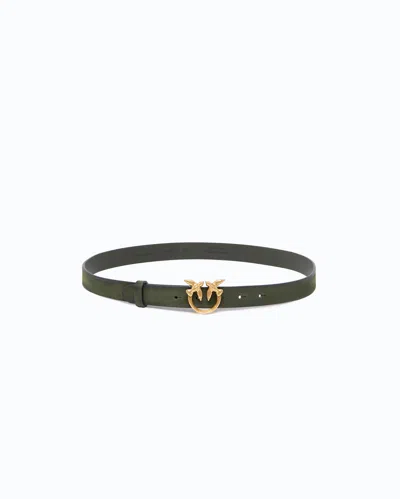 Pinko - Ceinture En Daim Avec Boucle Love Birds 2 Cm - Xs
