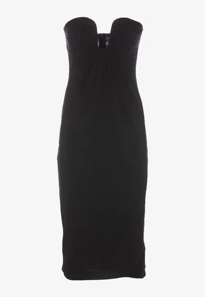 PINKO CENERINO STRAPLESS MINI DRESS