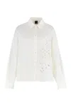 Pinko Chemise Avec Broderie Anglaise Et Cristaux