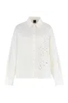 Pinko Chemise Avec Broderie Anglaise Et Cristaux