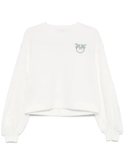 Pinko `ceresole` Logo Sweatshirt In White