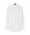 Pinko Leopard Print Long Sleeve Shirt In White