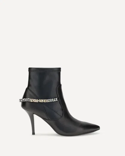 Pinko Chain Ankle Boots In Black