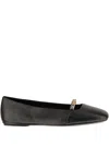 Pinko Chain-embellished Ballet Flats In Black