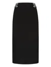 Pinko Chain-embellished Pencil Skirt In Black