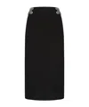 Pinko Chain-embellished Pencil Skirt In Black