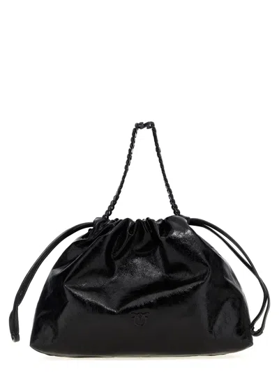 Pinko Chain Handle Tote Shoulder Bag In Black