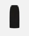 Pinko Chain-embellished Pencil Skirt In Black