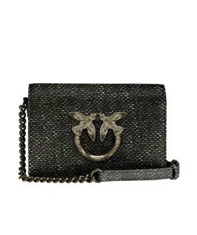 Pinko Chain Shoulder Bag In Black