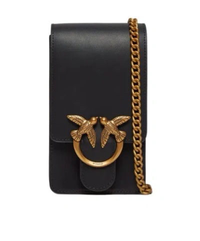 Pinko Chain Strap Bag In Black
