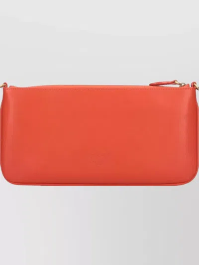 Pinko Chain Strap Clutch Bag In Red