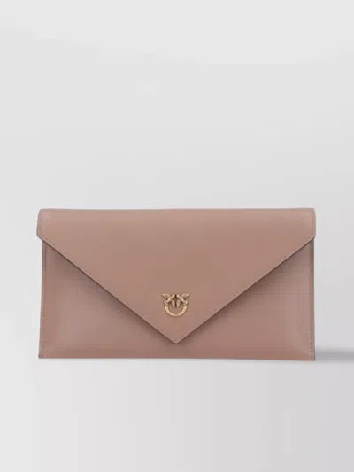 Pinko Chain Strap Envelope Shape Gold-tone Hardware Clutch In Pink
