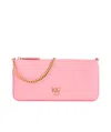 Pinko Chain Zipper Shoulder Bag In Pink