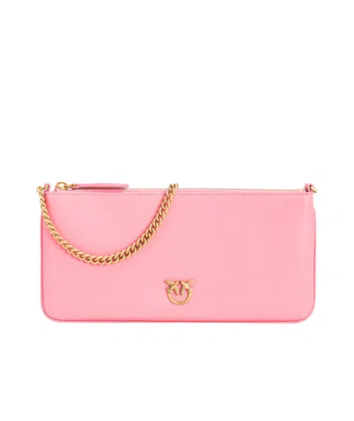 Pinko Chain Zipper Shoulder Bag In Pink