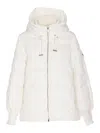 Pinko Quilted Coat Hood Drawstring Detail In Multi