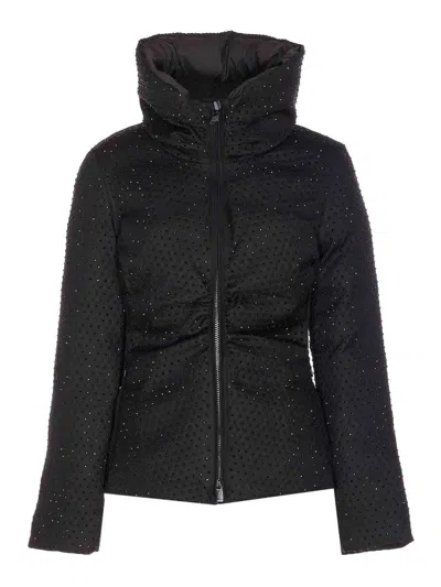 Pinko Down Jacket With High Collar In Black