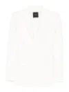 Pinko Tailored White Jacket With Notched Lapel In White