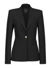 Pinko Flap Pockets Lapels Jacket For In Black