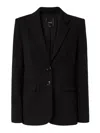 Pinko Single-breasted Blazer With Structured Shoulders In Black