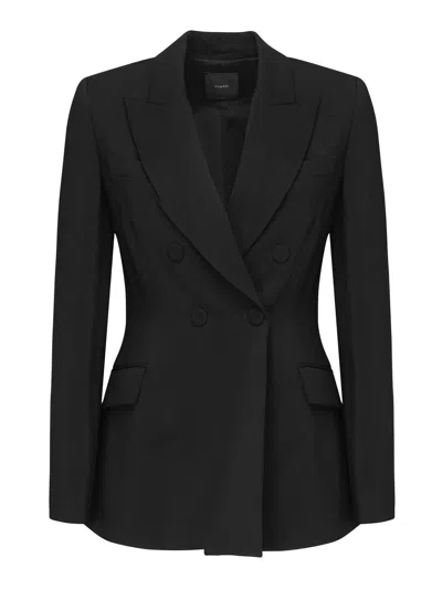 Pinko Single-breasted Jacket In Black