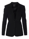 Pinko Flap Pockets Long Sleeves Notched Lapels In Black