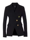 Pinko Structured Blazer With Long Sleeves And Notched Lapels In Black