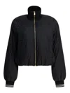 Pinko Steak Bomber Technical Canvas Black Limousine In Black