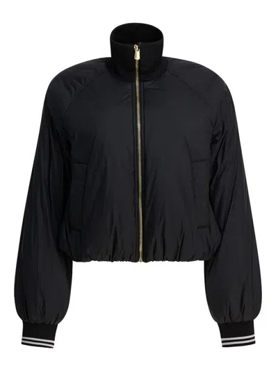 Pinko Steak Bomber Technical Canvas Black Limousine