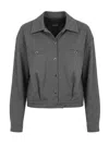 Pinko Single-breasted Casual Jacket In Gray