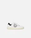 Pinko Chaussures De Tennis En Cuir Avec Logo Noir Et Blanc