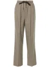 Pinko Check-pattern Trousers In Nude