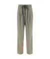 Pinko Check-pattern Trousers In Nude