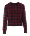 Pinko Checked Casual Jacket In Multi